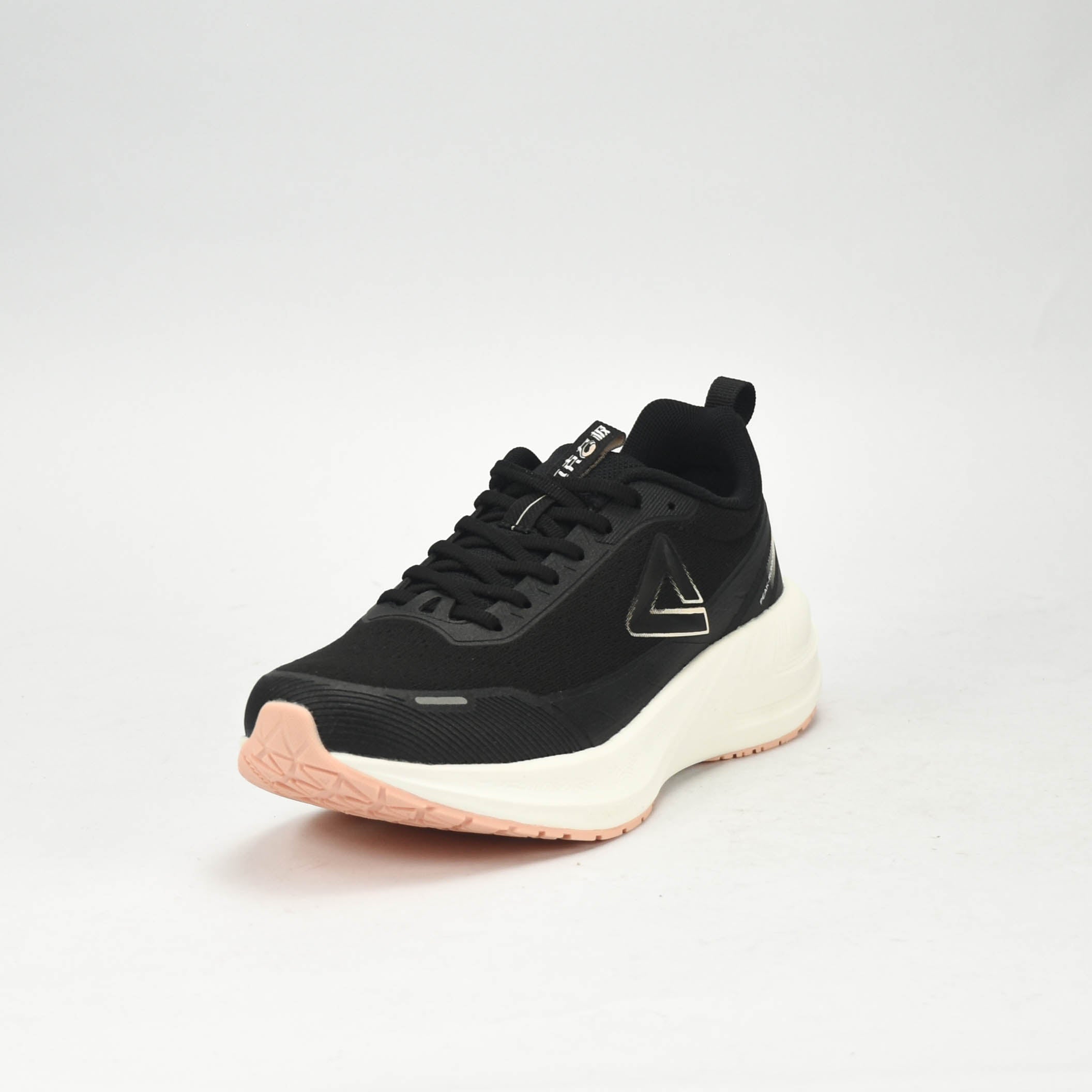 PEAK CUSHION RUNNING SHOES-BLACK/WHITE EXT54388H-Z495