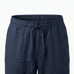 Départ Homme Pantalon en Lin Navy