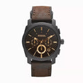 Montre FOSSIL Machine chronographe en cuir Brun