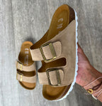 ARIZONA NUBUCK BEIGE EVA BLANC