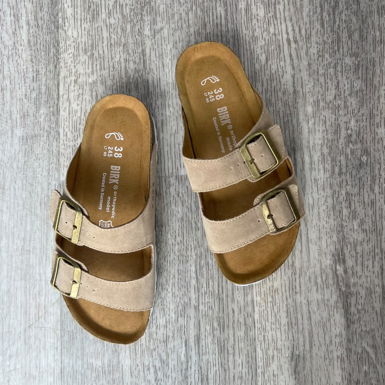 ARIZONA NUBUCK BEIGE EVA BLANC