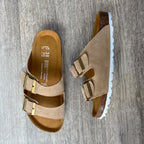 ARIZONA NUBUCK BEIGE EVA BLANC