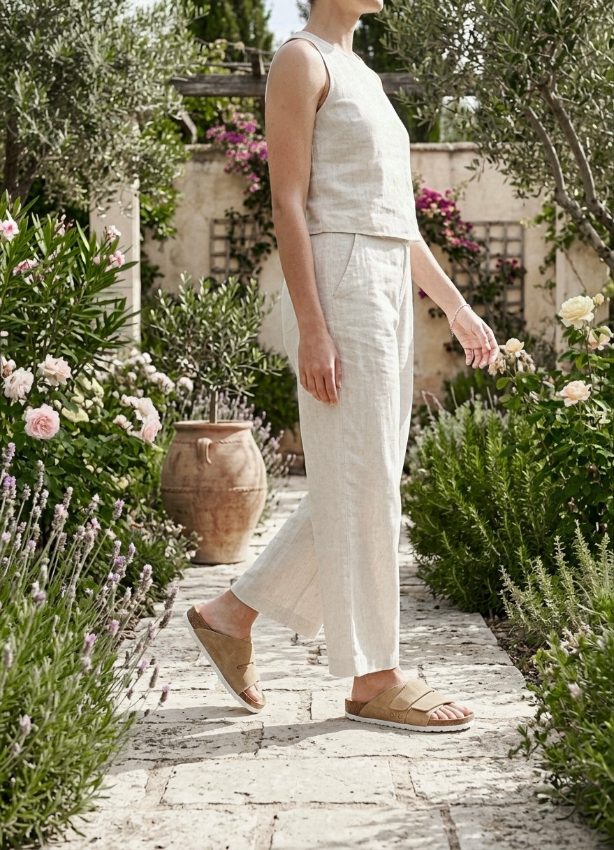 KYOTO NUBUCK BEIGE FEMME EVA BLANC