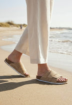 KYOTO NUBUCK BEIGE FEMME EVA BLANC