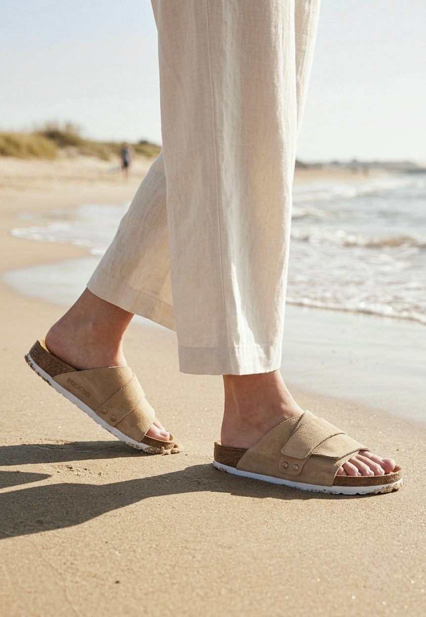 KYOTO NUBUCK BEIGE FEMME EVA BLANC