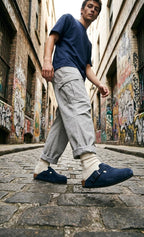 BOSTON NUBUCK BLEU