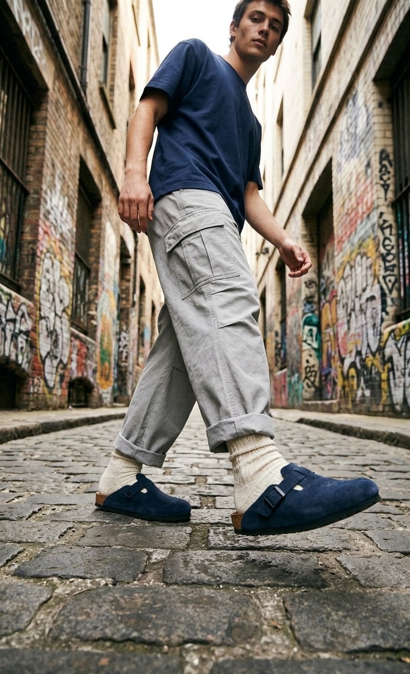 BOSTON NUBUCK BLEU