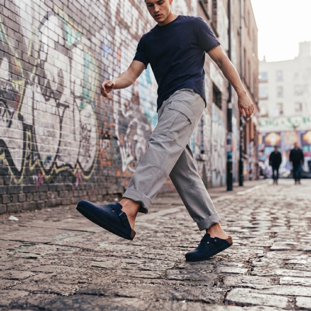BOSTON NUBUCK BLEU