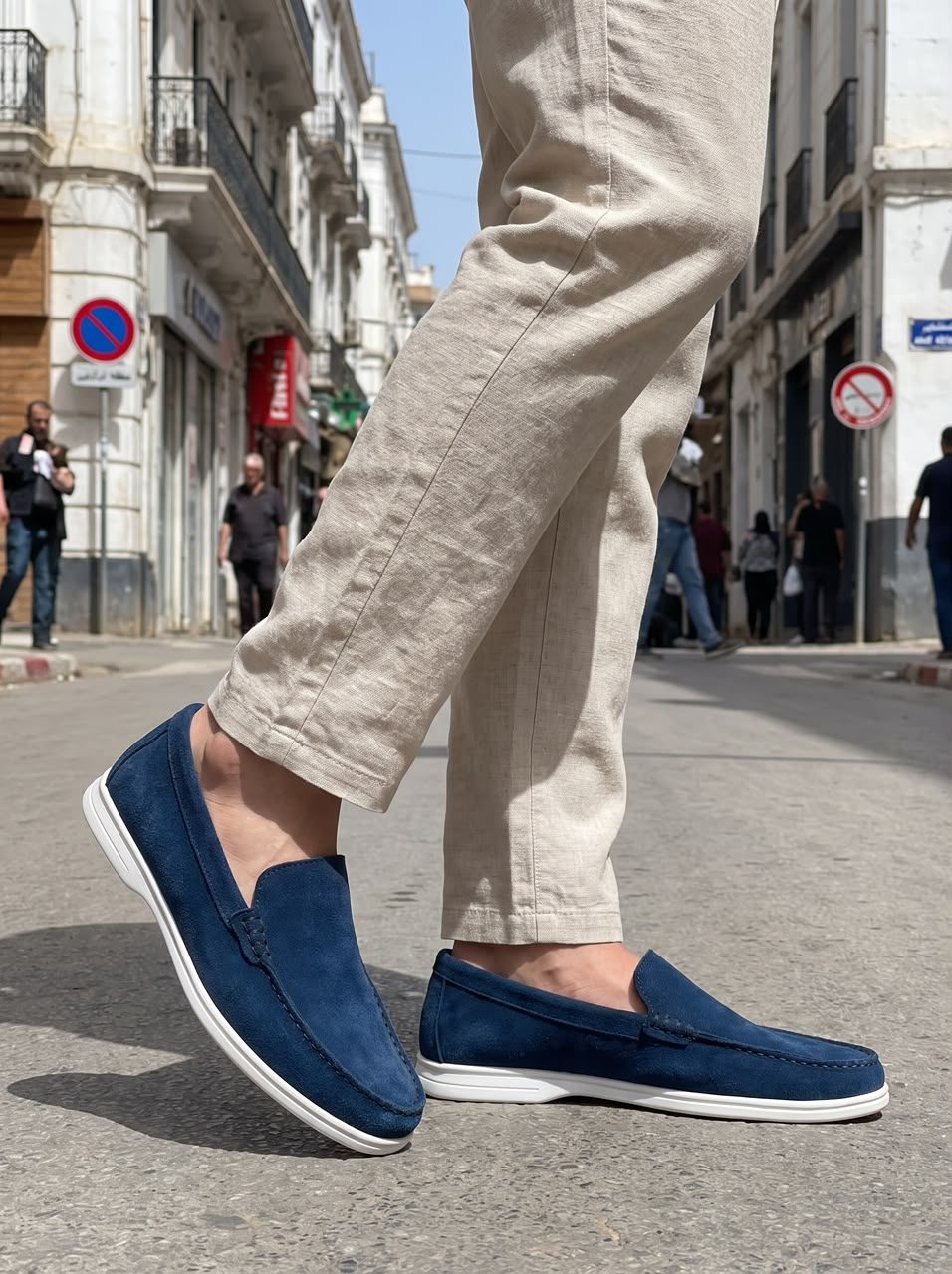 MOCASSIN KAMI DAIM BLEU