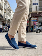 MOCASSIN KAMI DAIM BLEU