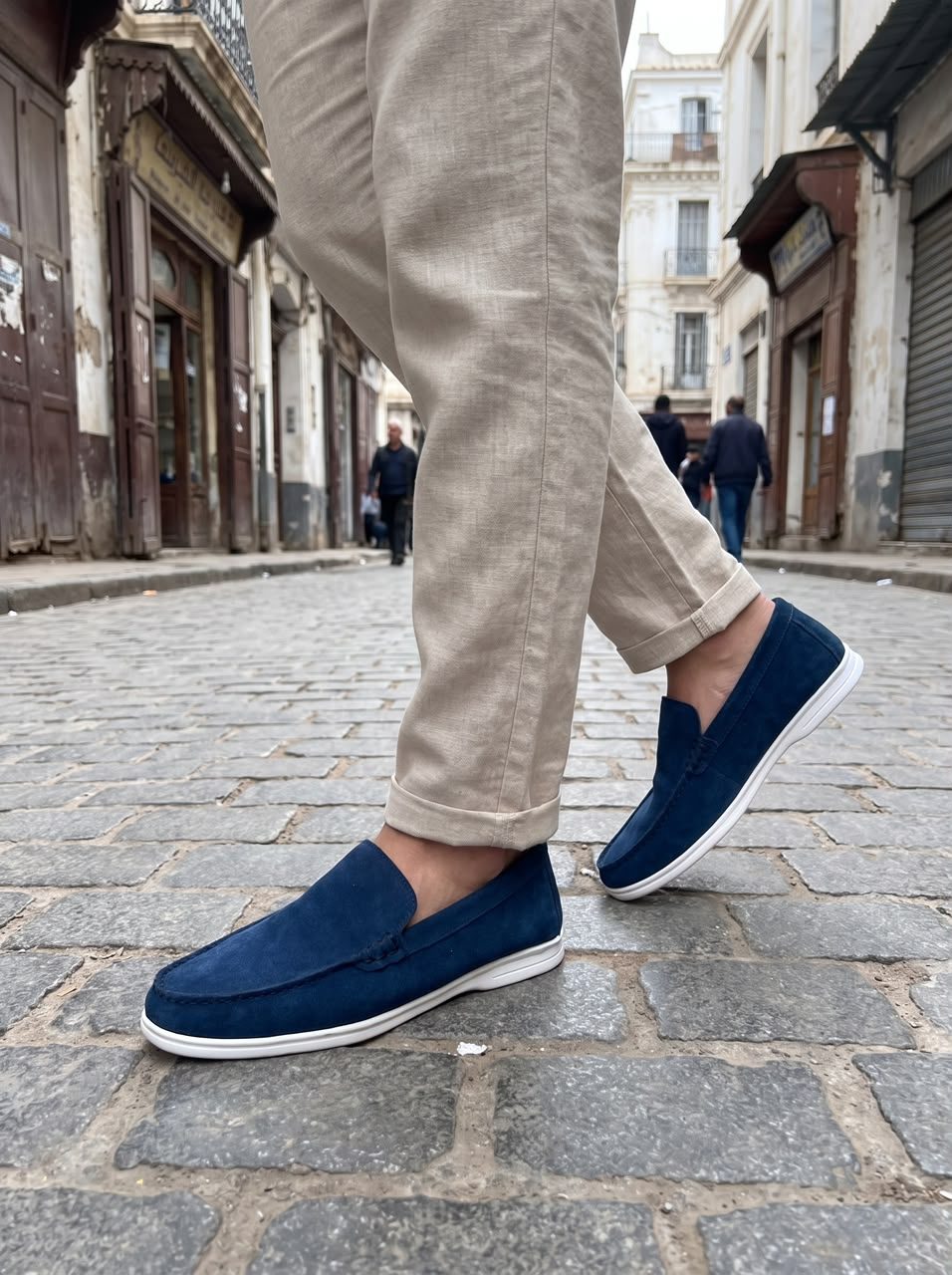 MOCASSIN KAMI DAIM BLEU