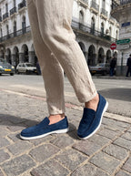 MOCASSIN KAMI DAIM BLEU