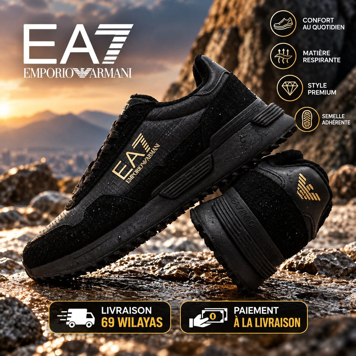 EA7 Emporio Armani baskets homme Vintage Running Nylon