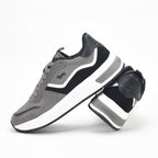 Harmont and Blaine Suede and Technical Fabric Sneakers