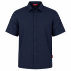 Départ Homme Chemise en Lin Blue