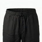 Départ Homme Pantalon en Lin Black