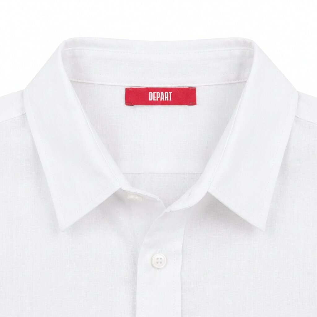 Départ Homme Chemise en Lin White