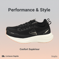 PEAK CUSHION RUNNING SHOES-BLACK/WHITE EXT54388H-Z495