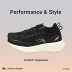 PEAK CUSHION RUNNING SHOES-BLACK/WHITE EXT54388H-Z495
