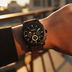 Montre FOSSIL Machine chronographe en cuir Brun