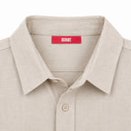 Départ Homme Chemise en Lin Beige
