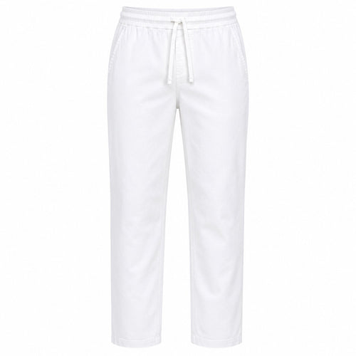 Départ Homme Pantalon en Lin Blanc