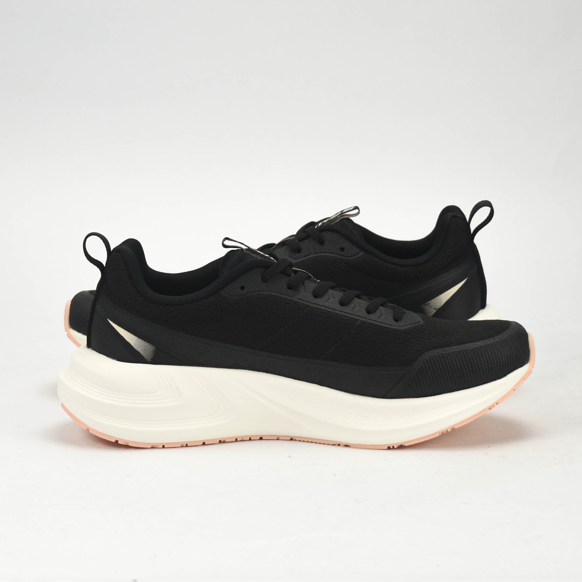 PEAK CUSHION RUNNING SHOES-BLACK/WHITE EXT54388H-Z495