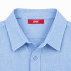 Départ Homme Chemise en Lin Navy