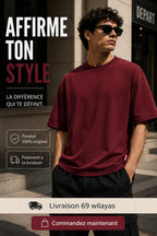 Départ Homme T-shirt Oversize Bordo