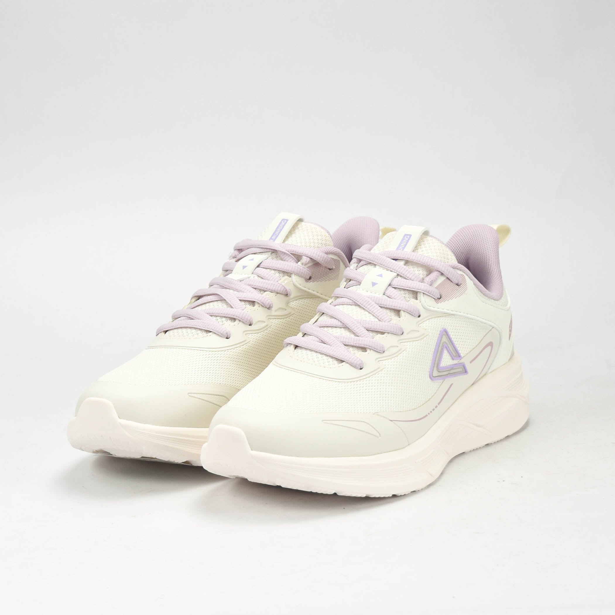 PEAK TRAINING RUNNING SHOES-WHITE/PURPLE EXT54428H-Z524