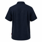 Départ Homme Chemise en Lin Blue
