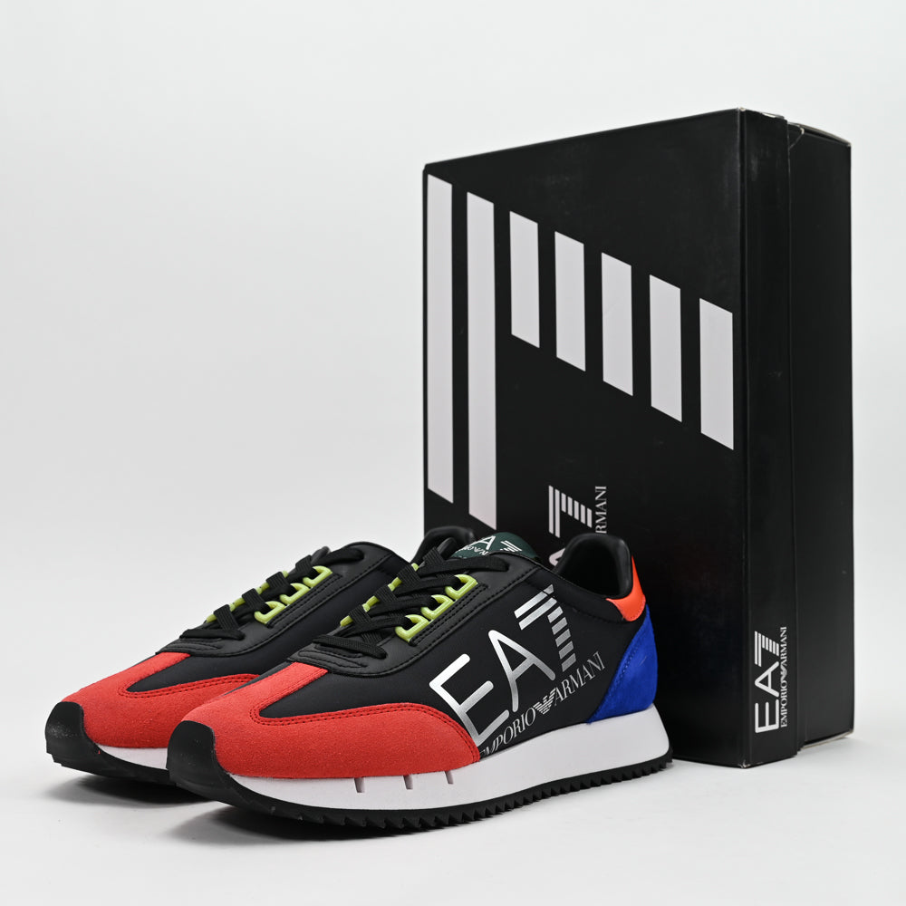 EA7 Emporio Armani Black & White Vintage Sneakers
