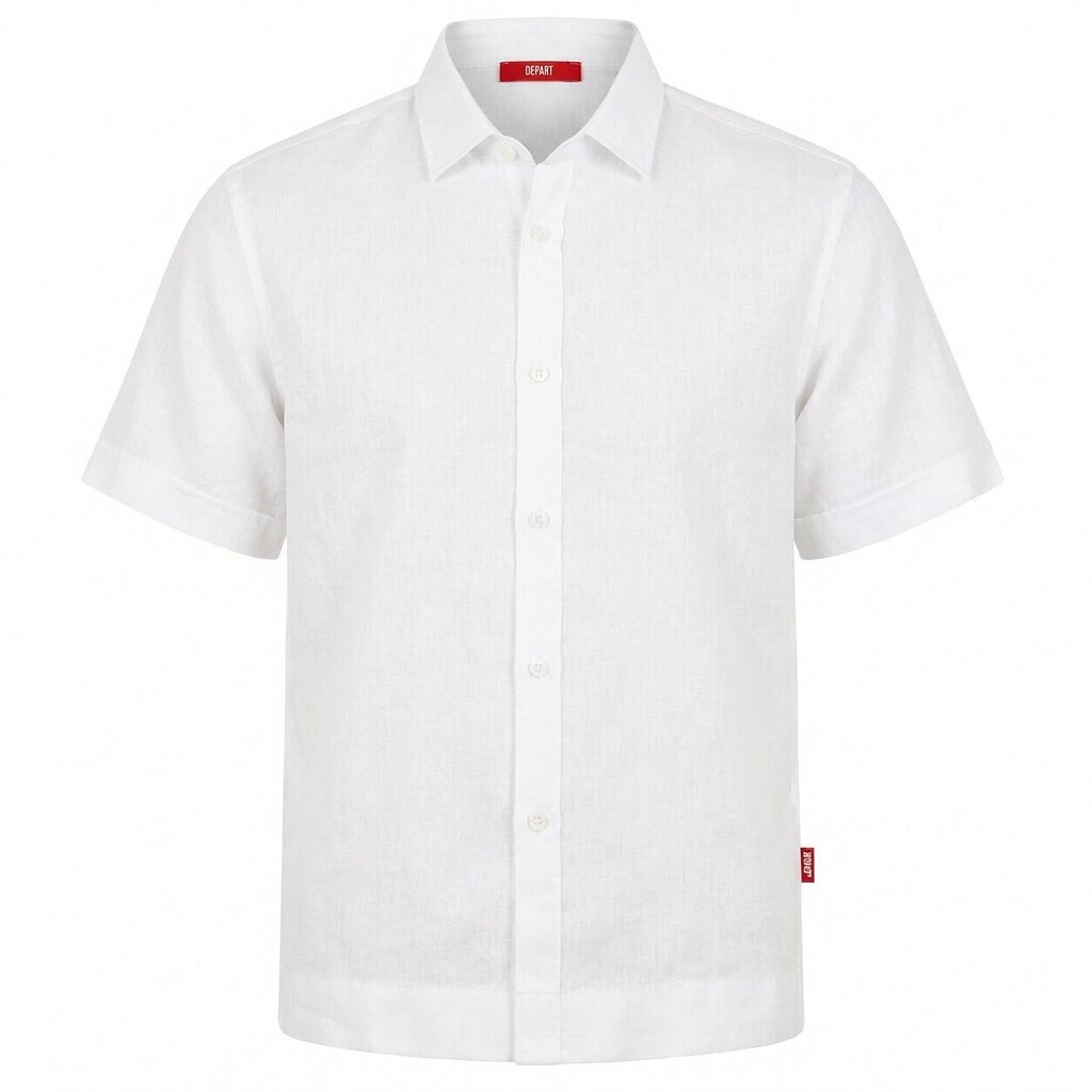 Départ Homme Chemise en Lin White