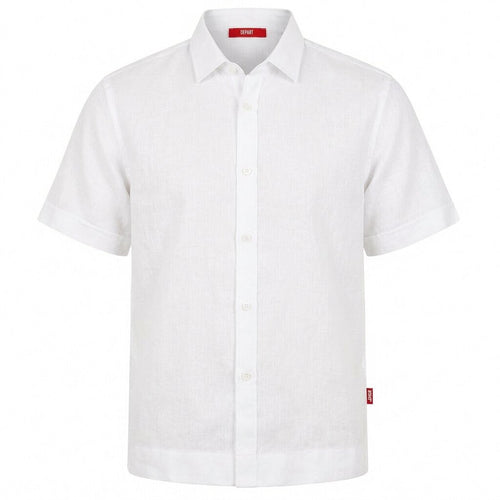 Départ Homme Chemise en Lin White