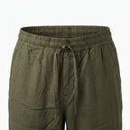 Départ Homme Pantalon en Lin Vert Khaki